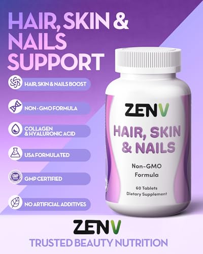 Tabletas ZENV con biotina y vitaminas para belleza