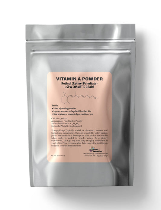 Talsen Chemicals polvo vitamina a retinil palmitato 4 onzas USP