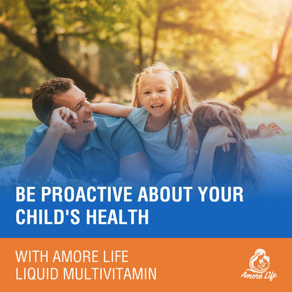 Tapa botella multivitaminas líquidas para niños Amore Life