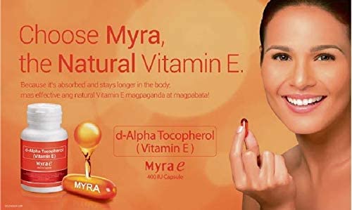 Tapa y etiqueta BeLegend Myra E Vitamina E 400 UI 30 cápsulas