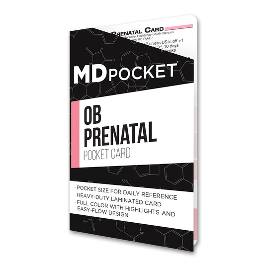 Tarjeta referencia prenatal MDpocket en bolsillo profesional
