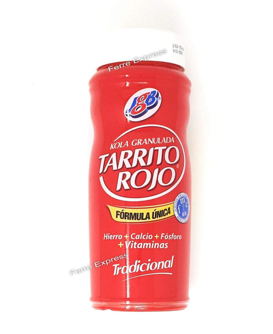Tarrito Rojo Kola Granulada multivitamínico en botella roja