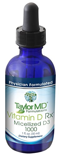 Frasco de Taylor MD vitamina D3 10,000 IU cápsulas blandas