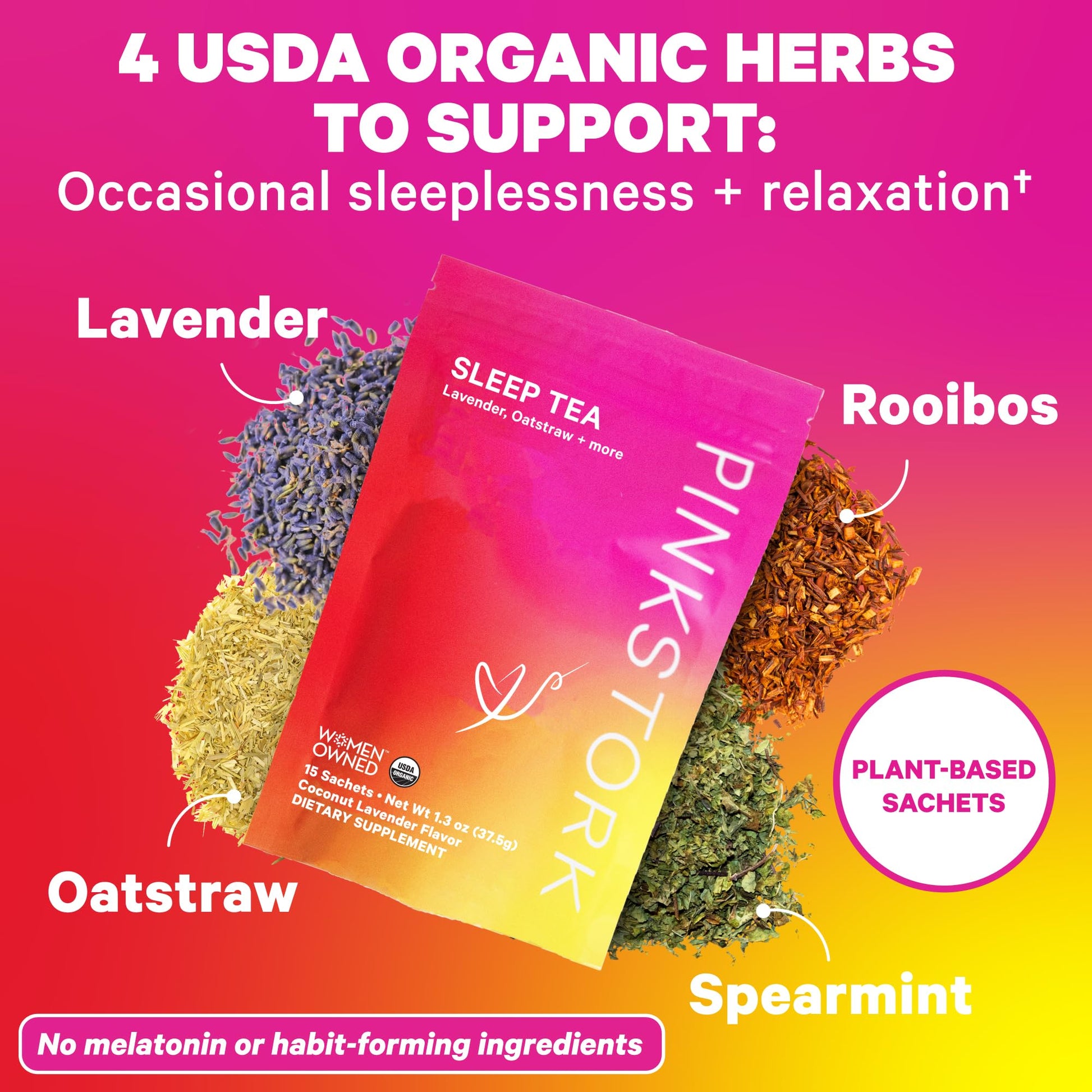 Té para dormir sin melatonina Pink Stork