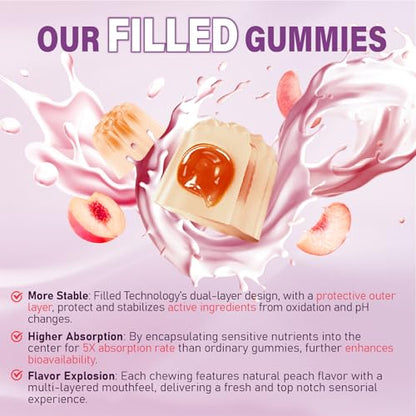 Tecnología de gomitas rellenas para mujeres mayores de 50