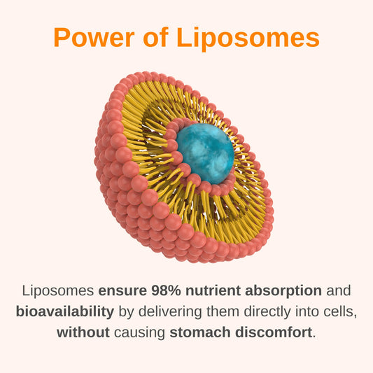 Detalles de tecnología liposomal en multivitamínico