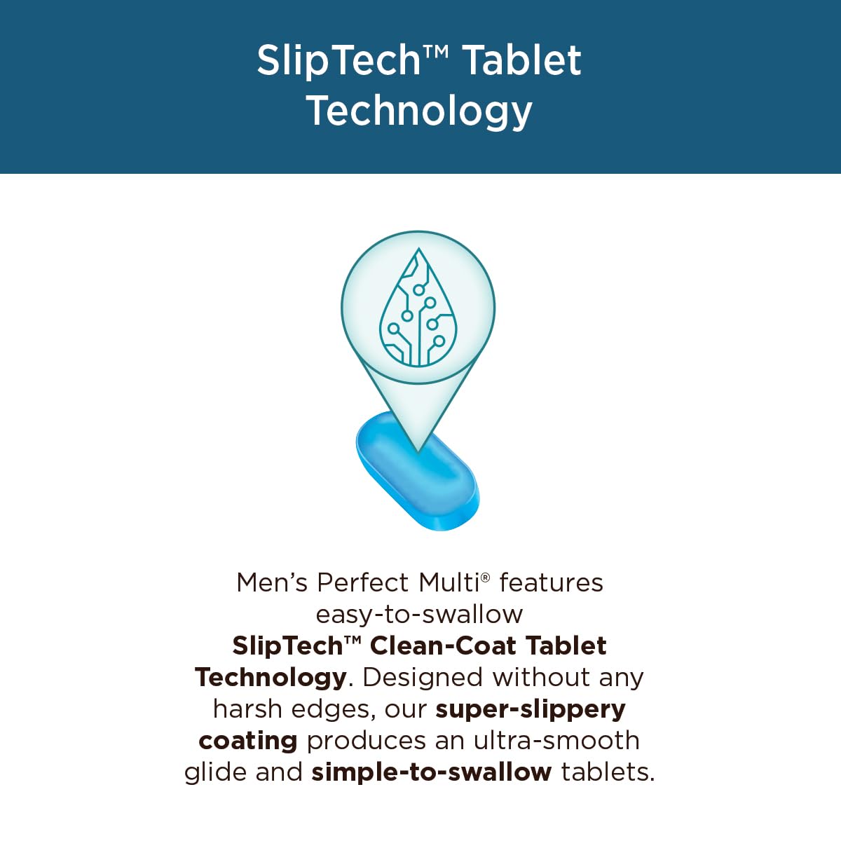 Tecnología SlipTech en multivitamínico para hombres