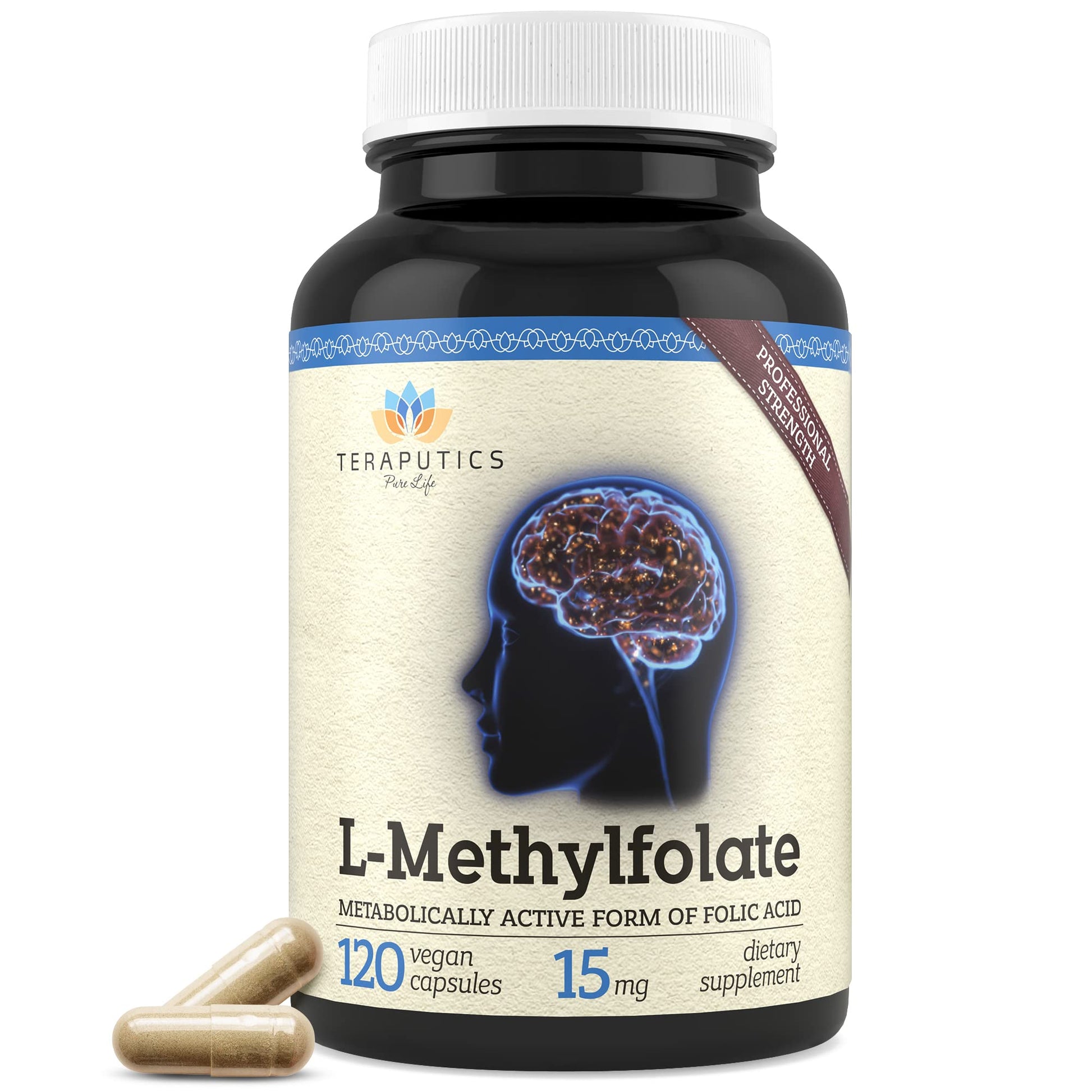 Teraputics l-metilfolato cápsulas veganas botella 120 unidades
