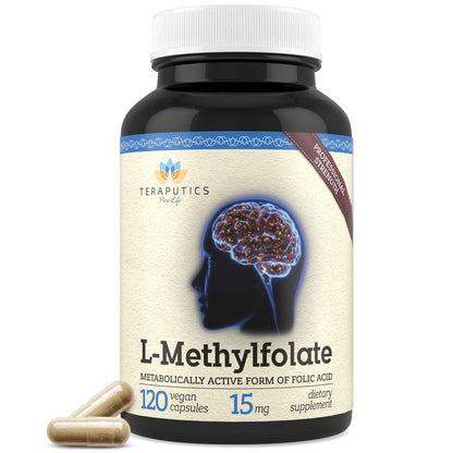 Teraputics l-metilfolato cápsulas veganas botella 120 unidades