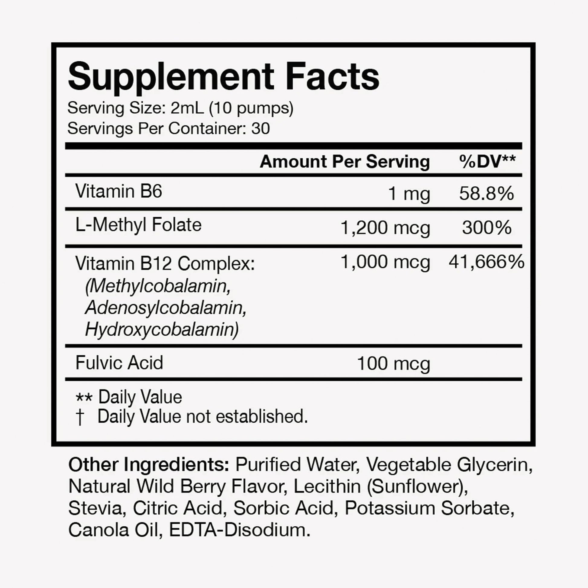Suplemento B12 liposomal Terra Health Essentials vista lateral