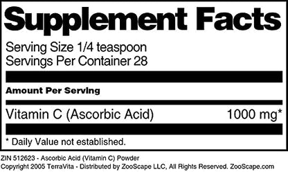 Terravita suplemento ácido ascórbico vitamina C polvo natural