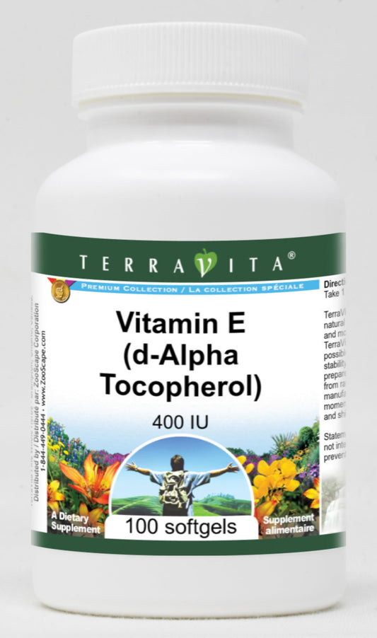 Paquete Terravita Vitamina E 400 UI 100 cápsulas blandas