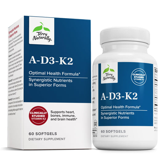Terry Naturally A.D3.K2 suplemento vitaminas 60 softgels
