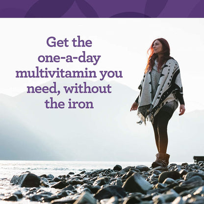 Texto destacando sin hierro multivitamínico Innate