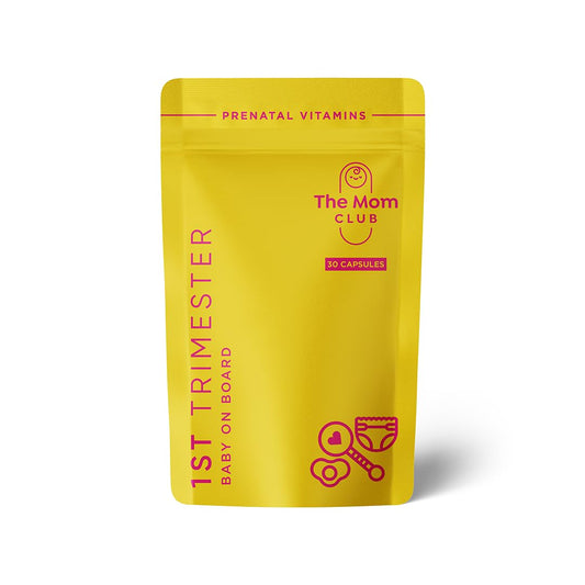 The Mom Club vitaminas prenatales primer trimestre envase