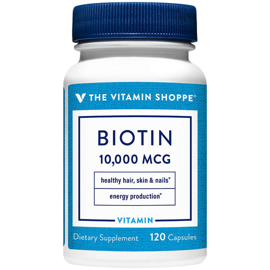 The Vitamin Shoppe Biotina 1000 mcg envase frontal