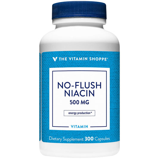The Vitamin Shoppe No Flush Niacina 500mg botella frontal