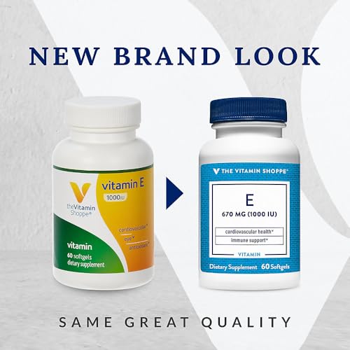 The Vitamin Shoppe Vitamina E 60 cápsulas blandas