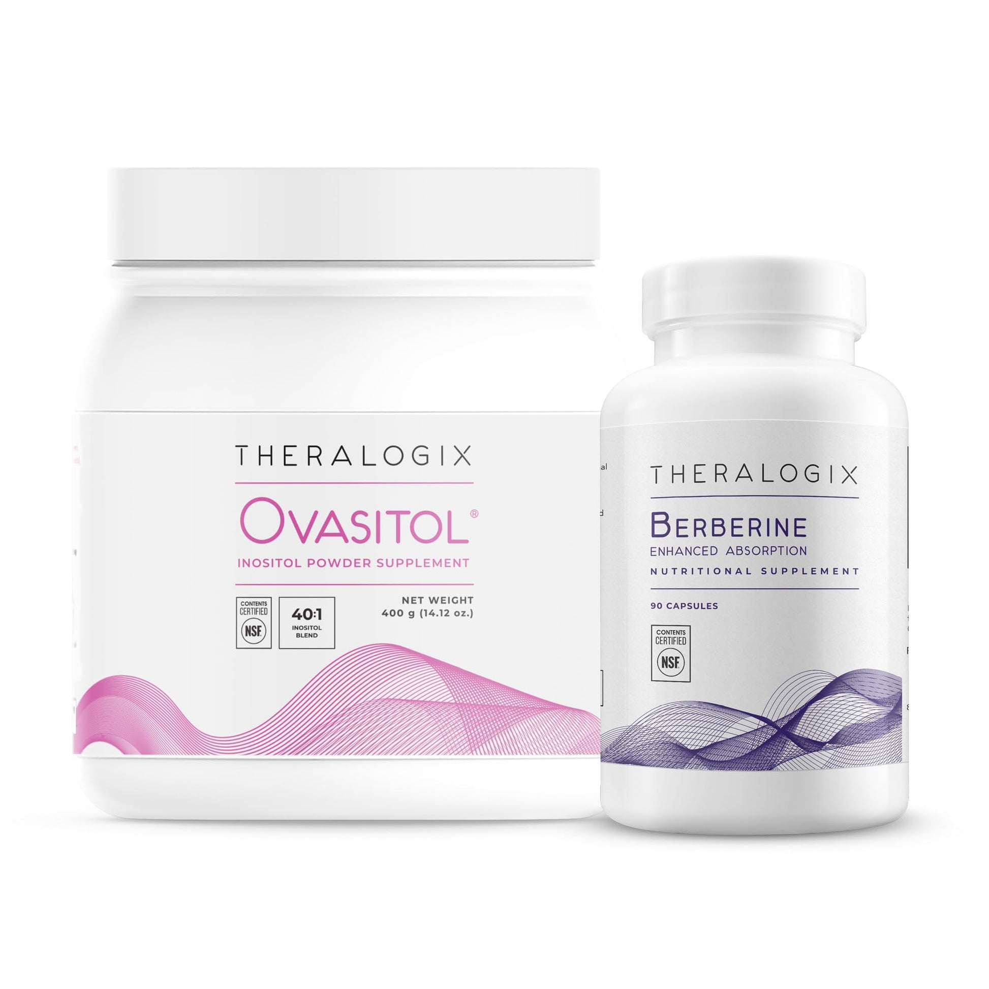 Theralogix Ovasitol inositol y berberina suplemento paquete frontal