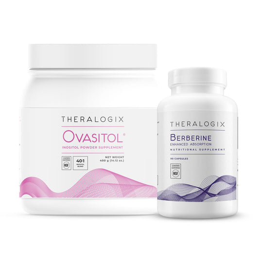 Theralogix Ovasitol inositol y berberina suplemento paquete frontal