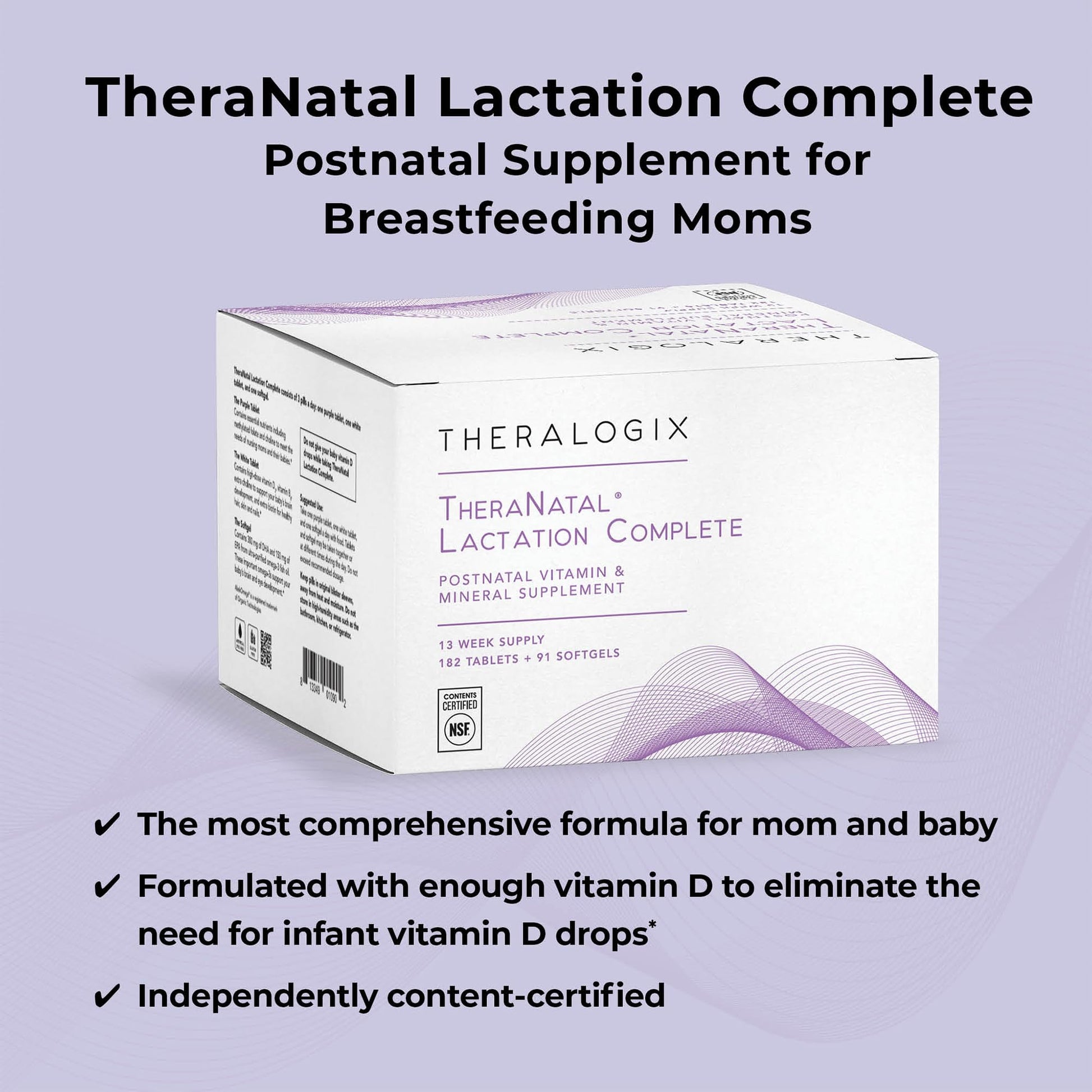 Theralogix TheraNatal tabletas multivitamínicas y cápsulas