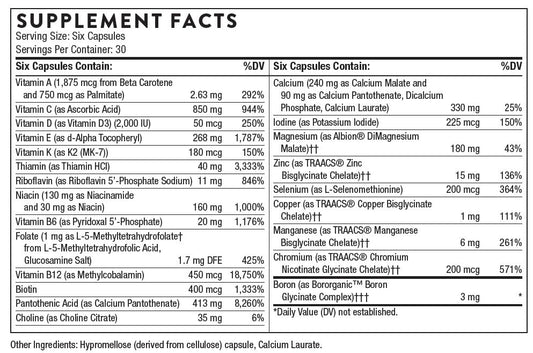THORNE suplementos de vitaminas esenciales