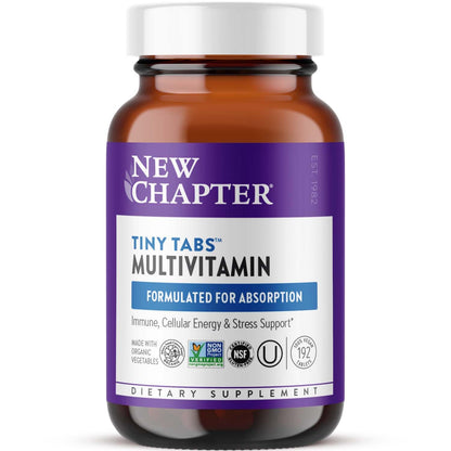 Tiny Tabs Multivitamínico New Chapter en botella