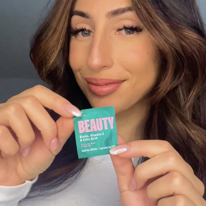 Tiras individuales NuStrips con biotina folato y vitamina E para belleza