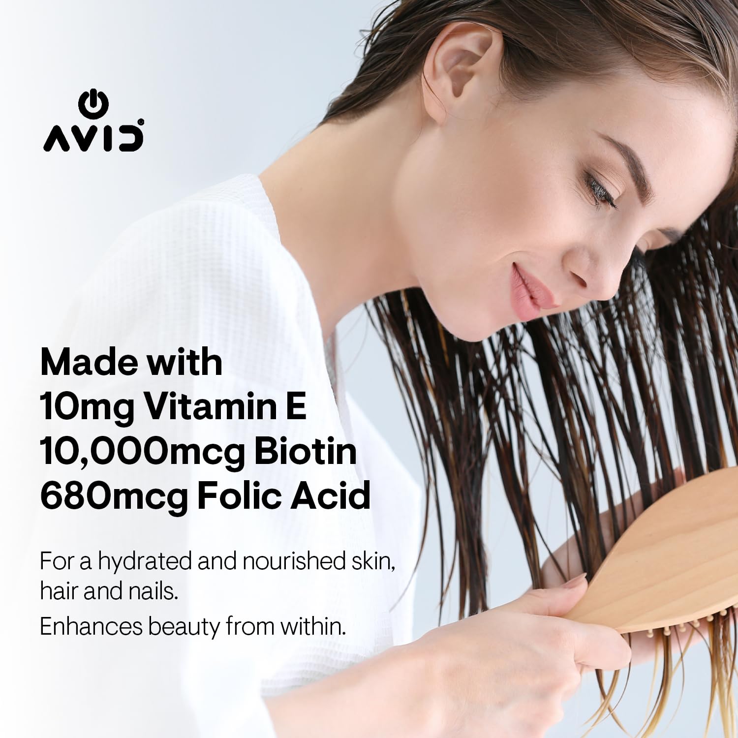 Tiras de vitamina E y biotina Playboy para salud de piel y cabello