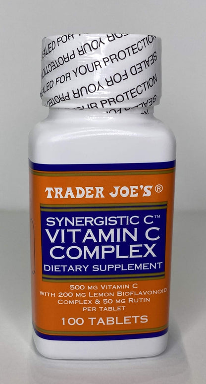 TJ's complejo vitamina C paquete y tabletas