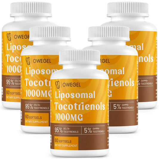 Tocotrienoles liposomales cápsulas botella suplemento vitamina E