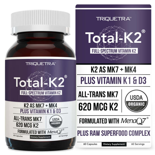 Total K2 cápsulas vitamina K2 MK7 MK4 suplemento orgánico