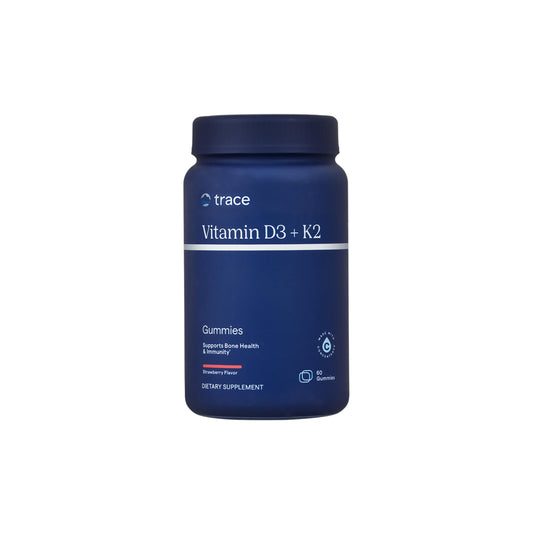 Trace Minerals gomitas vitamina D3 y K2 sabor fresa natural