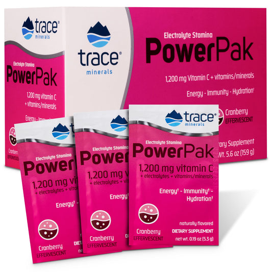 Trace Minerals polvo electrolito vitamina c 1200mg 30 paquetes