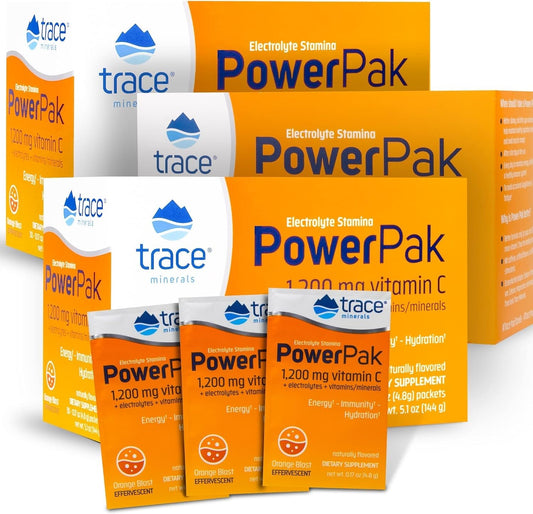 Trace Minerals polvo electrolito vitamina c naranja 90 sobres