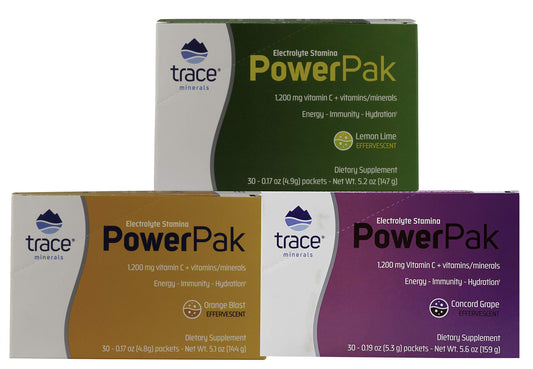 Trace Minerals Power Pak mezcla sabores 30 sobres