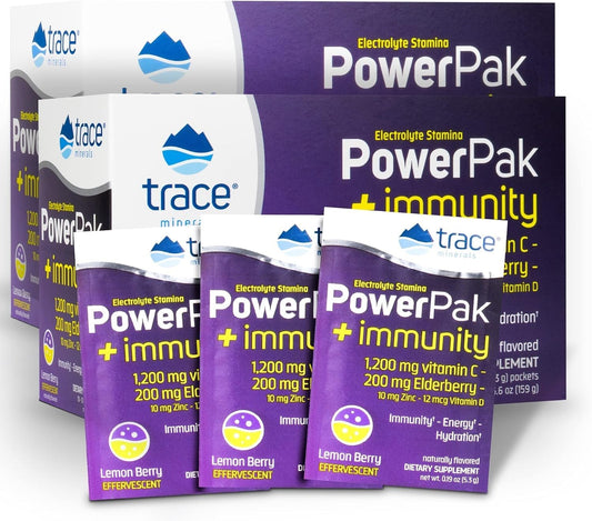 Trace Minerals Power Pak bebida efervescente vitamina c 60 paquetes
