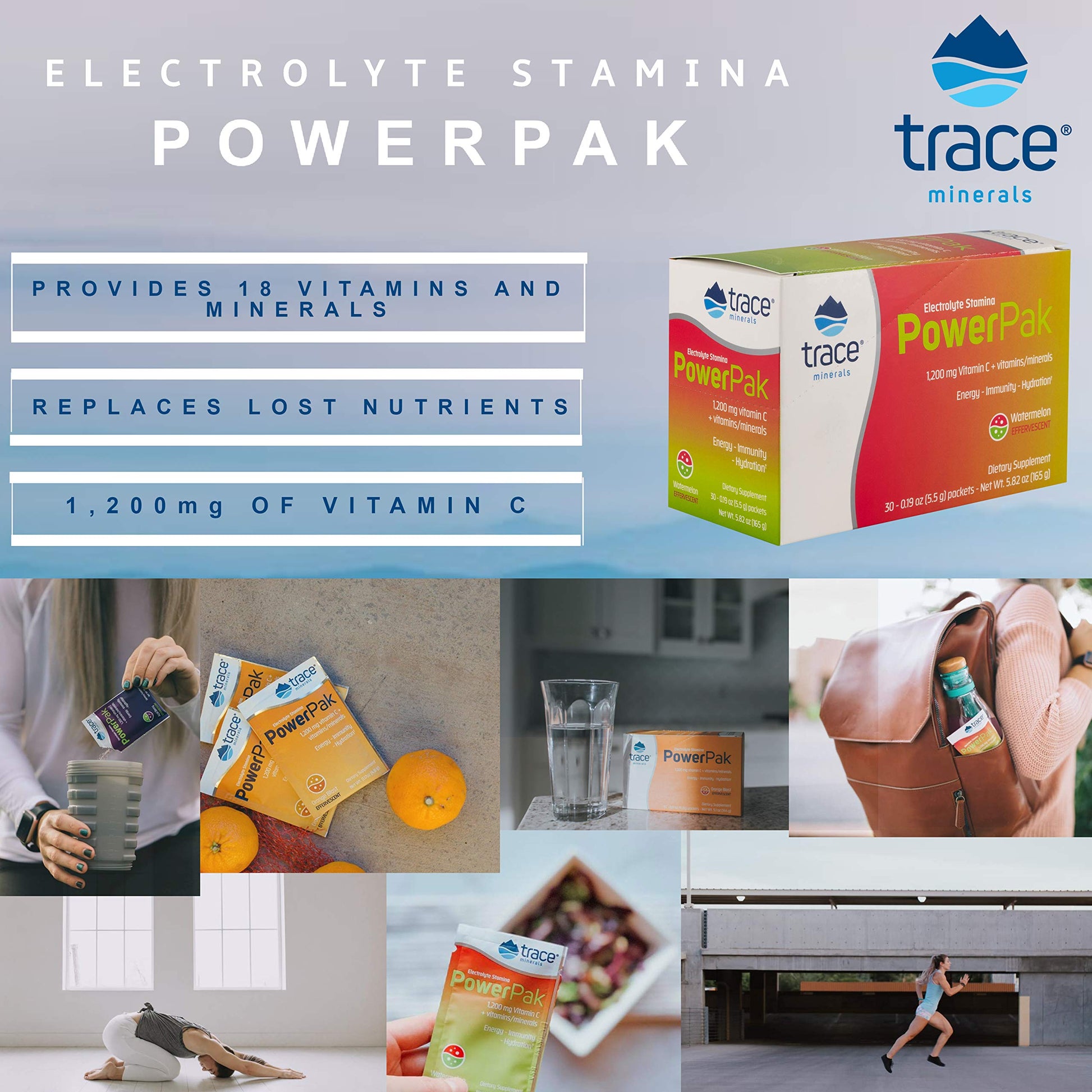 Trace Minerals sobres vitamina c energía natural