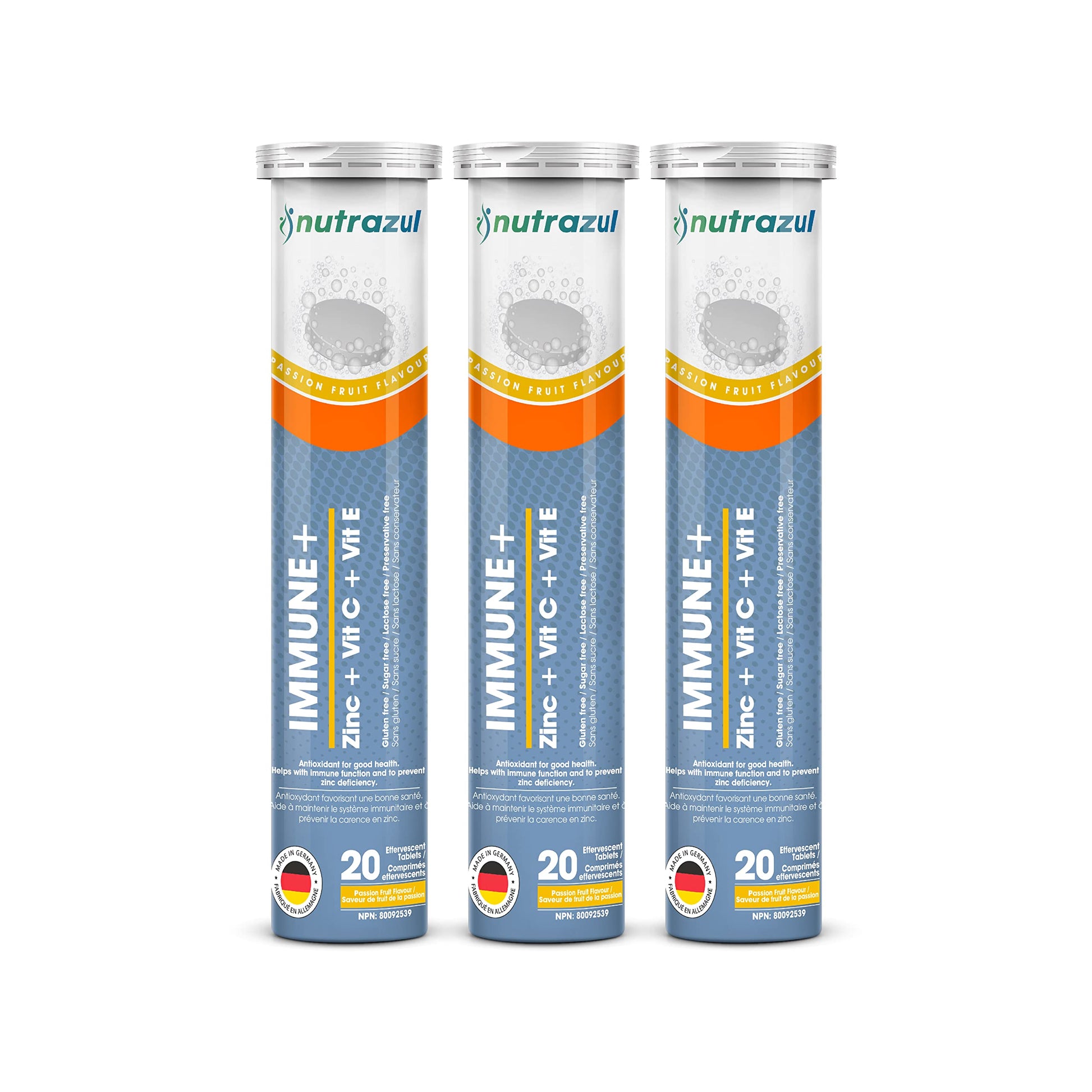 tres tubos de nutrazul immune+ juntos