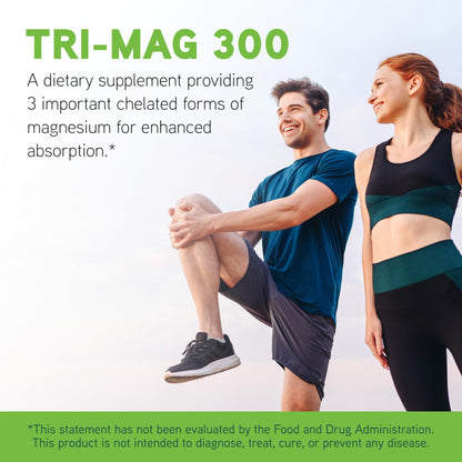 Tri-Mag 300 para salud ósea, nerviosa y adrenal