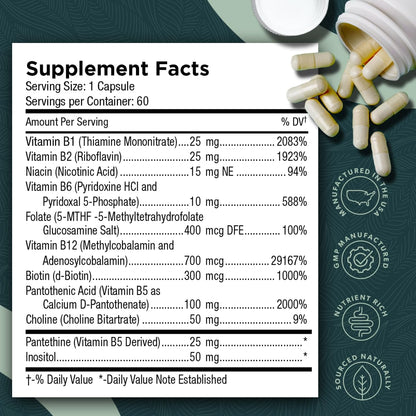 Tri-Methyl+ vitaminas b complejo para energía y bienestar