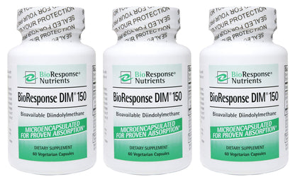 Trío de frascos Bioresponse DIM 150 balance hormonal