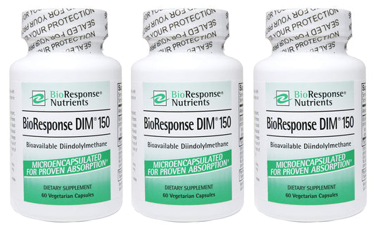 Trío de frascos Bioresponse DIM 150 balance hormonal