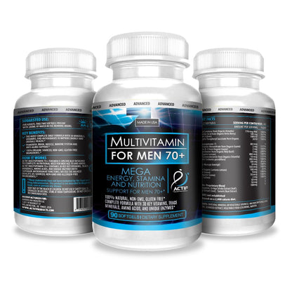 Triple botella de ACTIF Multivitamínico para vitalidad y salud