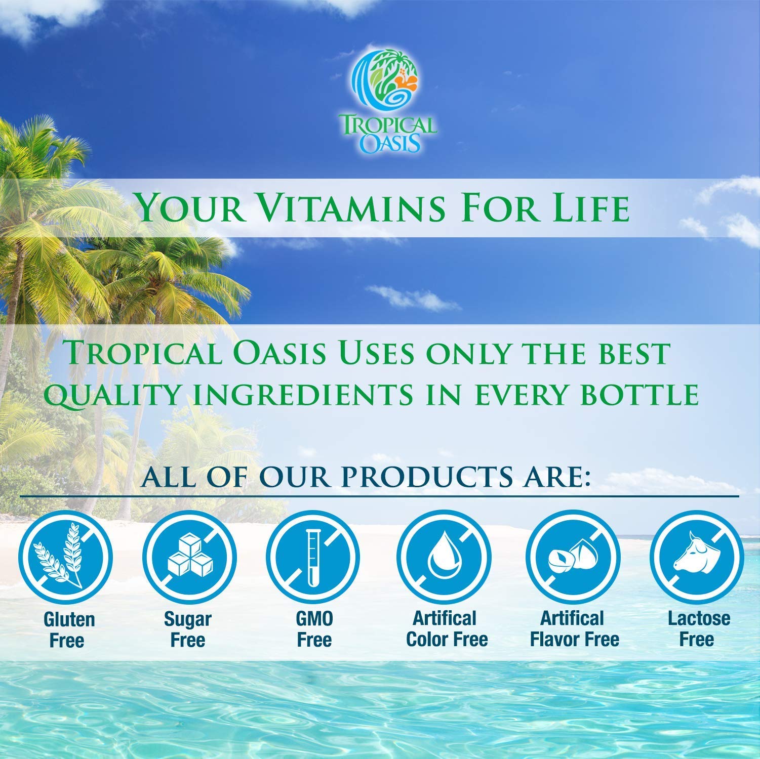Tropical Oasis gotas líquidas biotina 12,500mcg