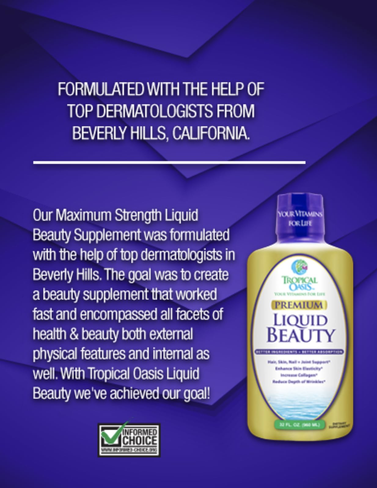 Tropical Oasis Liquid Beauty suplemento vitamínico