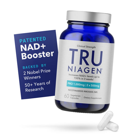 TRU NIAGEN PRO suplemento NAD+ cápsulas caja frontal