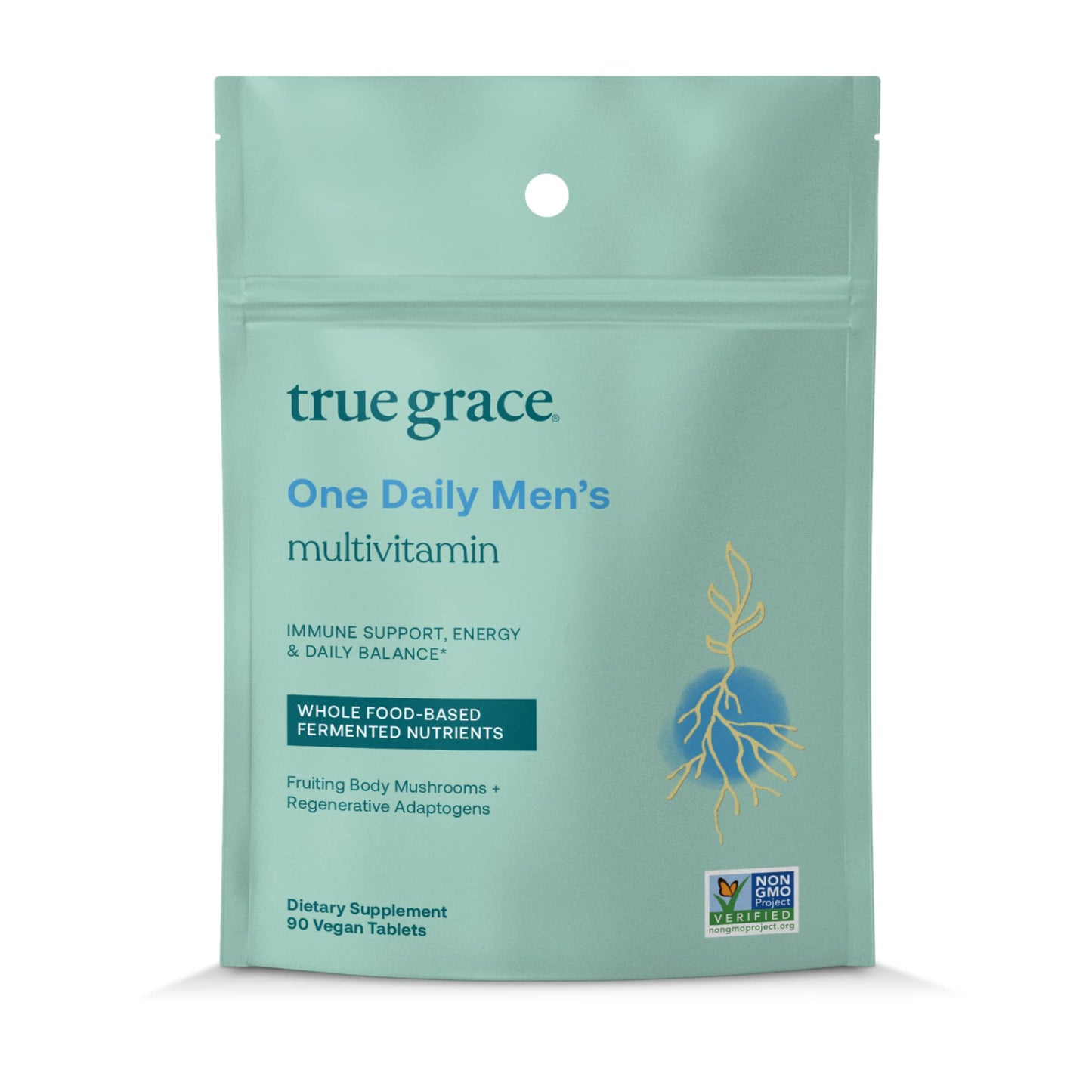 Paquete verde de multivitaminas diarias para hombres de True Grace