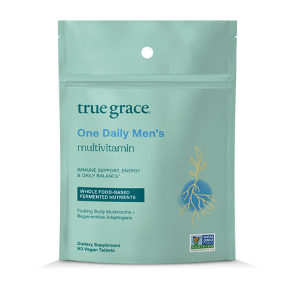 Paquete verde de multivitaminas diarias para hombres de True Grace