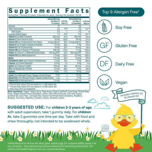 True Grace multivitaminas diarias para niños 120 gomitas